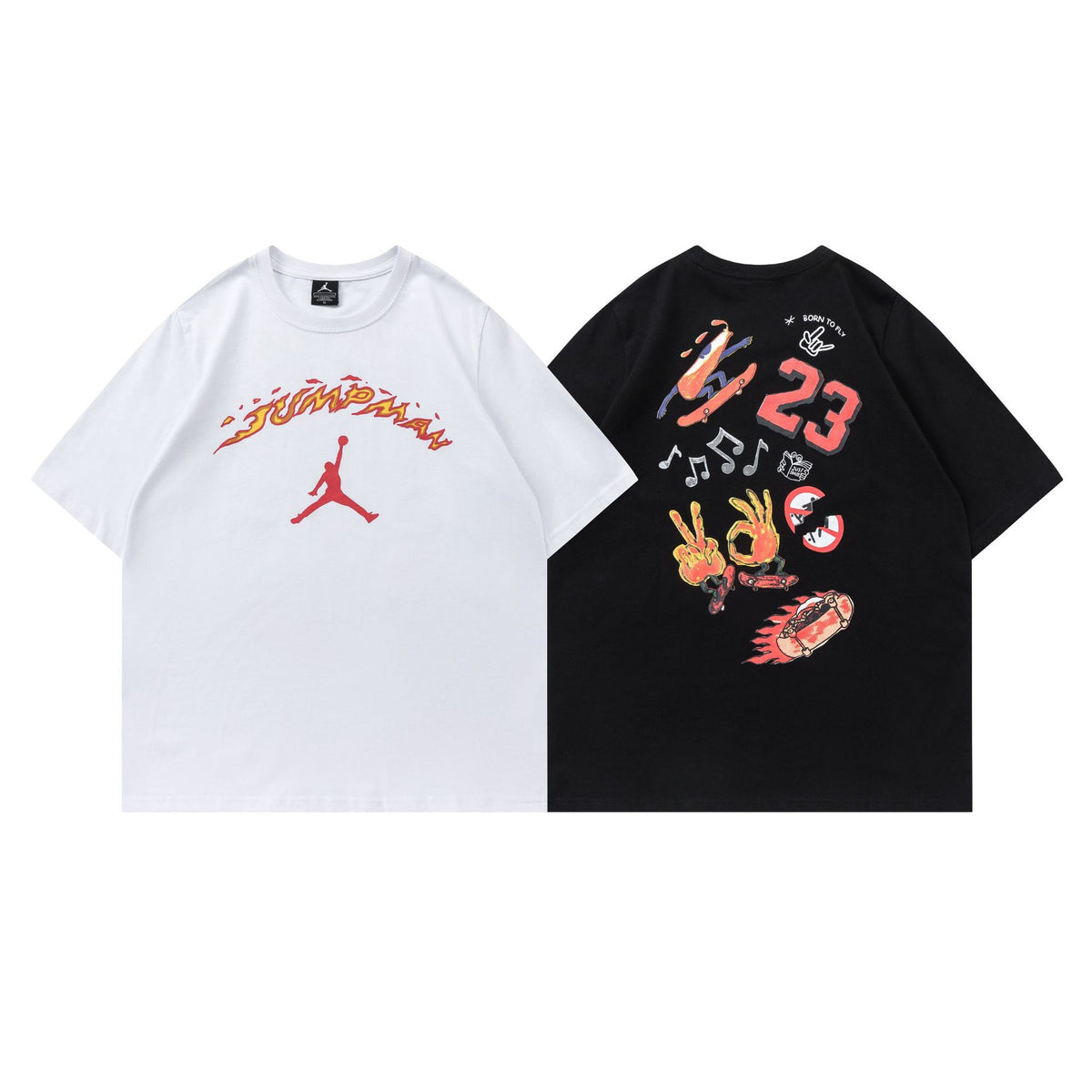 Jordan Unisex Trendy Graphic Cotton Crew-Neck Short-Sleeve T-Shirt