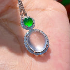 Pandora Large Jade Cabochon Pendant - Natural Gemstone