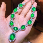 Pandora Luxurious Green Chalcedony Inlaid Necklace - Premium Design