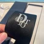 Dior Style Men's Oblique Logo Silk Tie - Detail Image 4