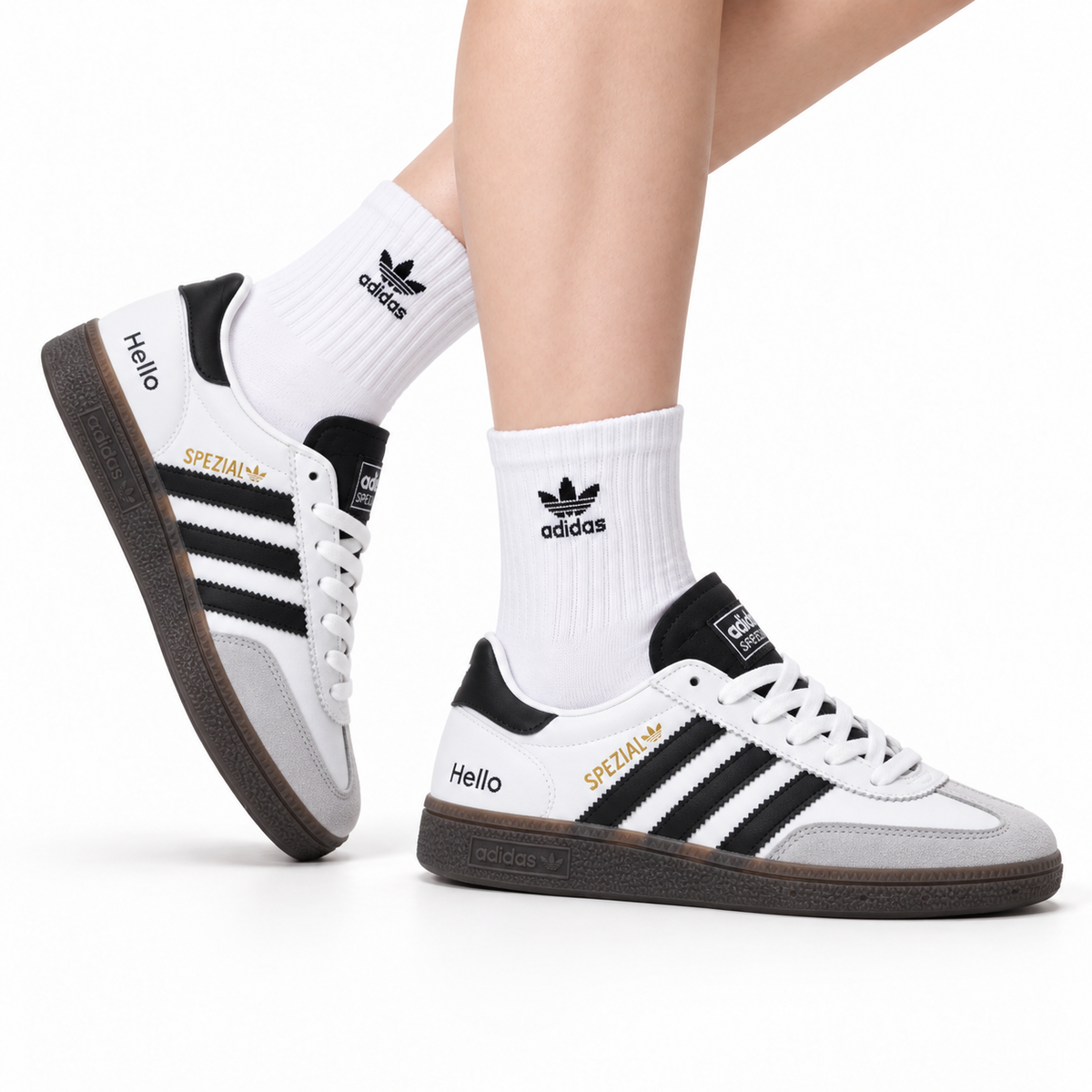 Adidas Originals Spezial White Black Gum Leather Sneakers