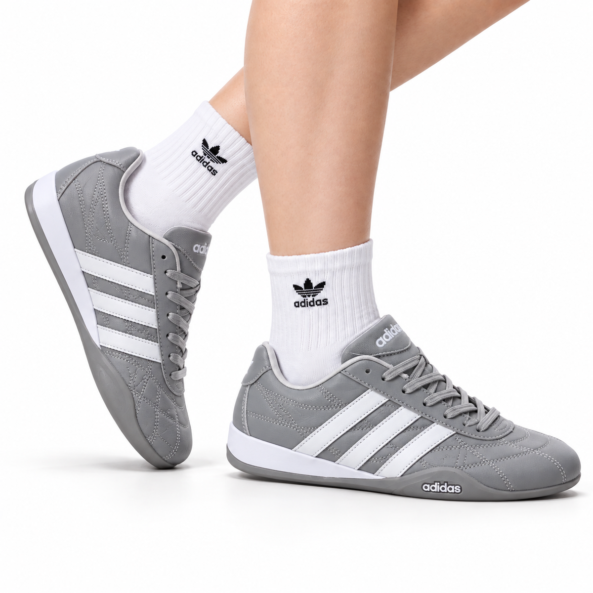 Adidas Men's Grey White Indoor Training Shoes