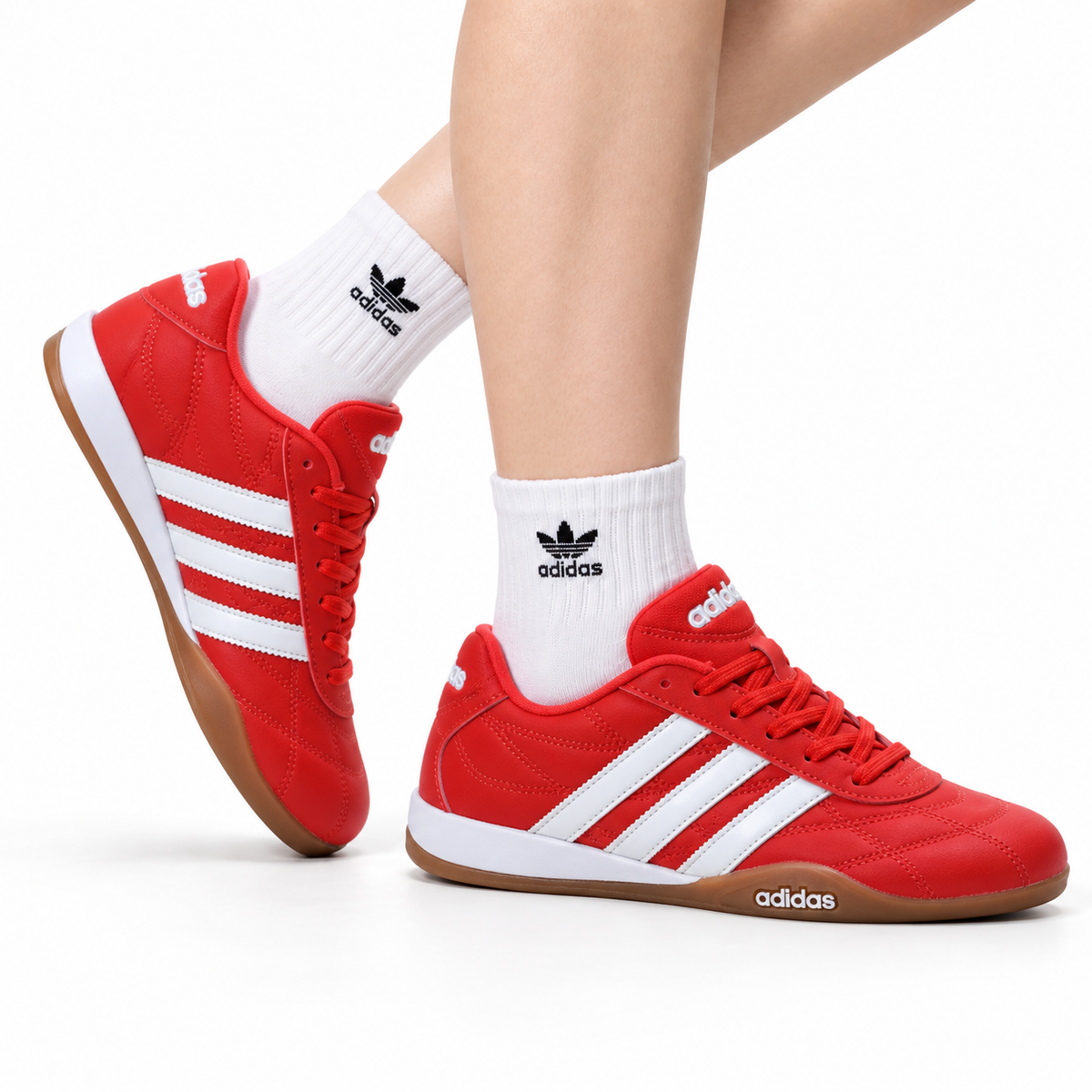 Adidas Men's Red White Indoor Training Shoes