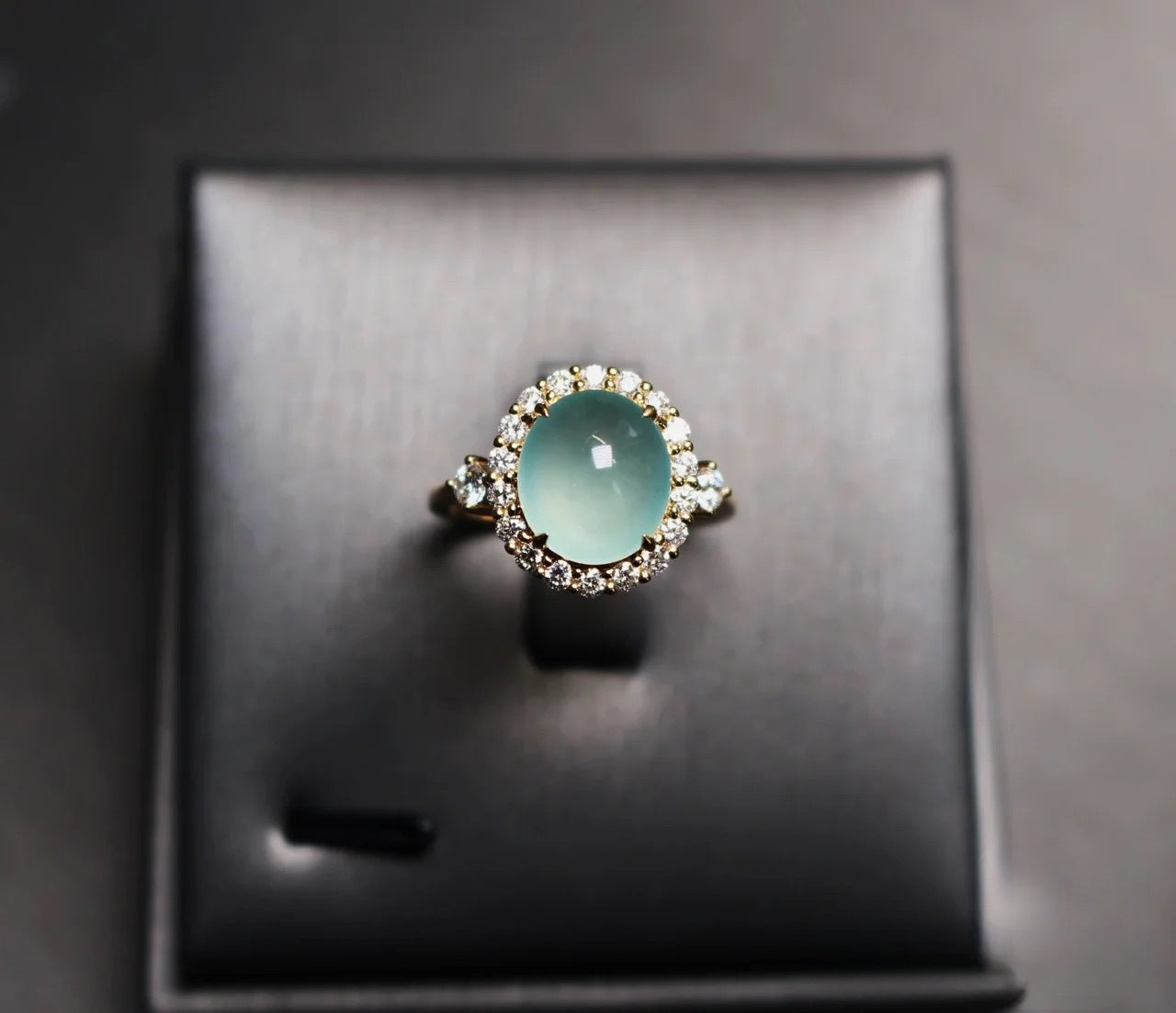 Pandora Adjustable Blue Chalcedony Ring - Natural Gemstone