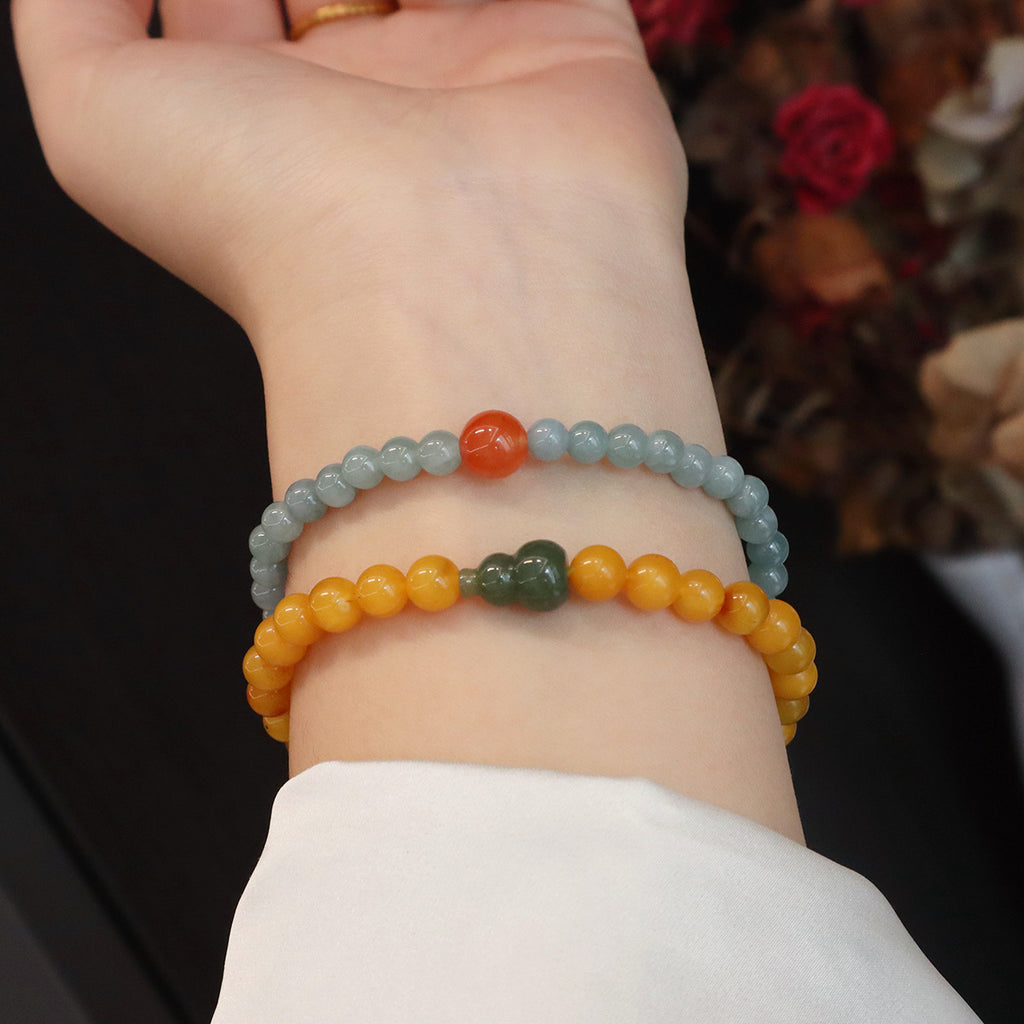 Pandora Jadeite Bead Bracelet