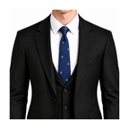 Gucci Style Men's Geometric Jacquard Silk Tie - Model Main Image