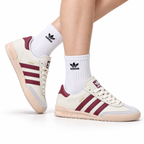 Adidas Jeans Off White Burgundy Sneakers – Classic Retro Lifestyle Shoes