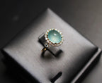Pandora Adjustable Blue Chalcedony Ring - Natural Gemstone