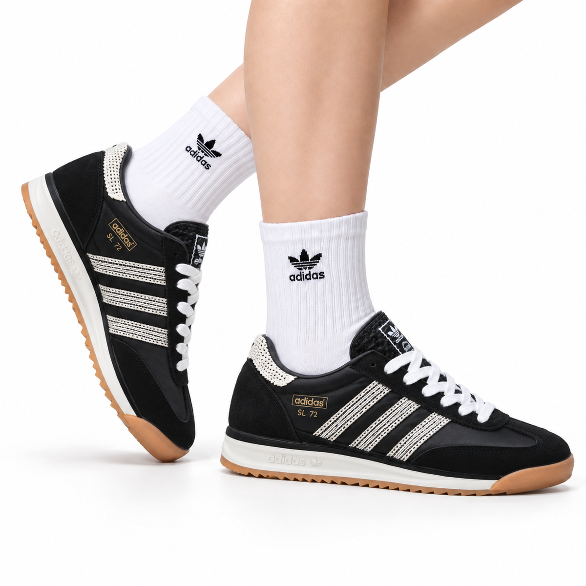 Adidas SL 72 Black Retro Sneakers