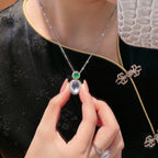 Pandora Large Jade Cabochon Pendant - Natural Gemstone