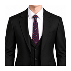 Gucci Style Men's Geometric Monogram Silk Tie - Model Main Image