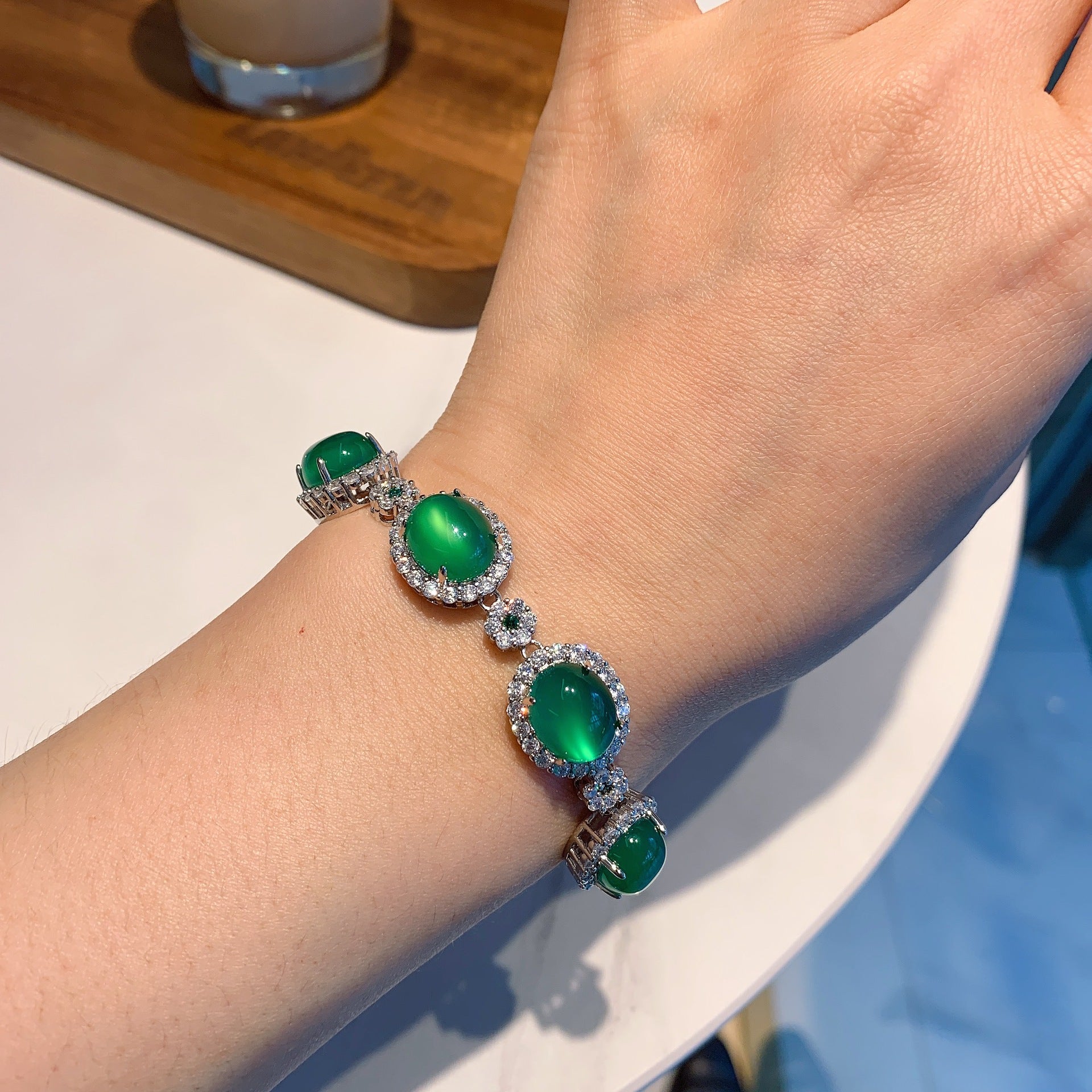 Green Chalcedony Bracelet
