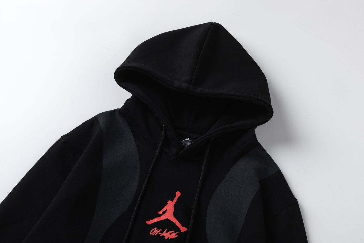 Jordan AJ × OW Collaboration Embroidered Hoodie