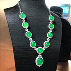 Pandora Luxurious Green Chalcedony Inlaid Necklace - Premium Design