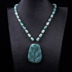Natural Blue Water Jadeite Dragon Pendant - Grade A