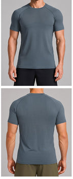 Seamless Quick-Dry Stretch Athletic T-Shirt for Yoga, Running & Cycling