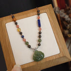 Pandora Natural Agarwood & Hetian Jade Buddha Pendant | Long Style | Peace & Safety