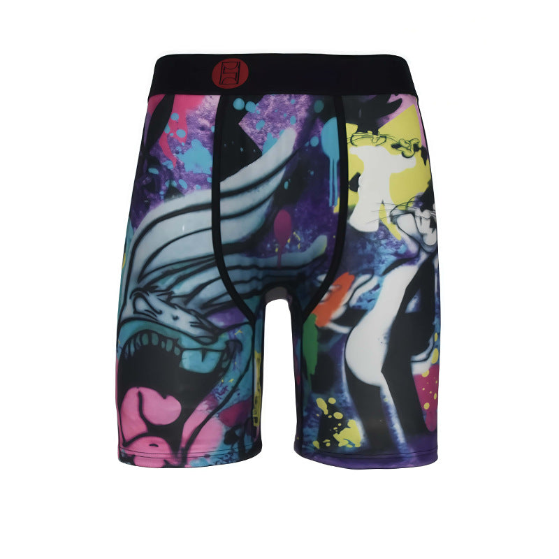 Ethika Style Dark Ghost Graphic Long-Leg Boxer Briefs product detail