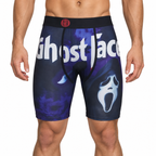 Ethika Style Dark Ghost Graphic Long-Leg Boxer Briefs front model view