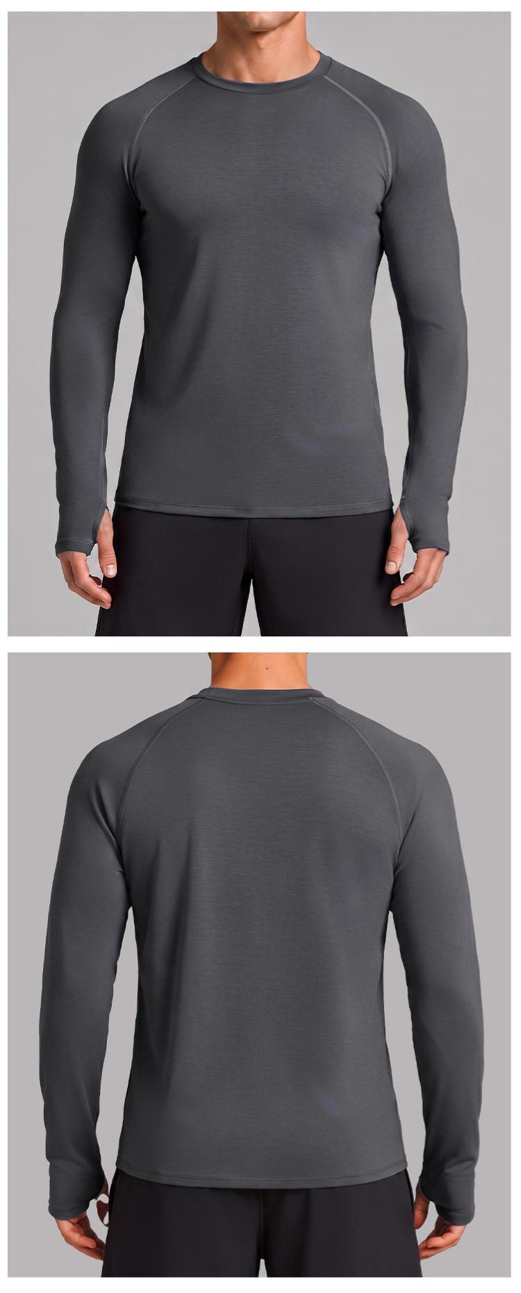 Men's Breathable Long-Sleeve Athletic T-Shirt
