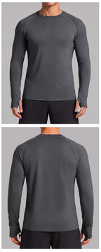Men's Breathable Long-Sleeve Athletic T-Shirt