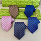 Gucci Style Men's GG Diamond Jacquard Silk Tie - Main Image