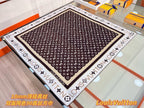 Louis Vuitton Style Monogram Silhouette Double-Sided Silk Scarf - Brown - Detail Image 2