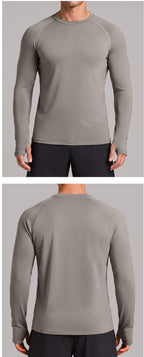 Men's Breathable Long-Sleeve Athletic T-Shirt