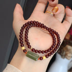 Natural Garnet Multi-Gemstone Bracelet | Double Strand | Mixed Stones
