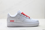 NIKE AIR FORCE 1 '07 LOW-TOP CASUAL SNEAKERS – WHITE/RED