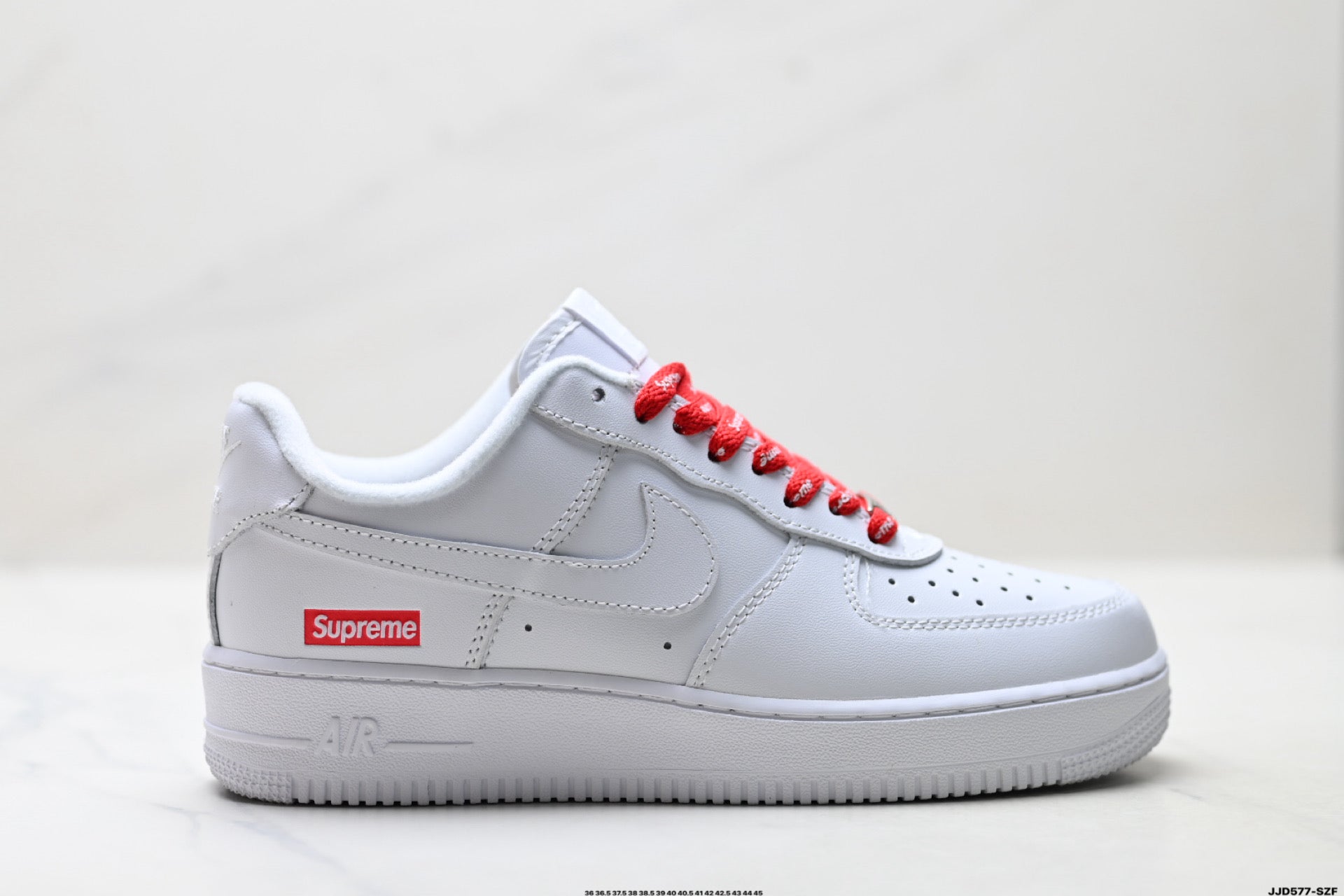 NIKE AIR FORCE 1 '07 LOW-TOP CASUAL SNEAKERS – WHITE/RED