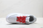 NIKE AIR FORCE 1 '07 LOW-TOP CASUAL SNEAKERS – WHITE/RED