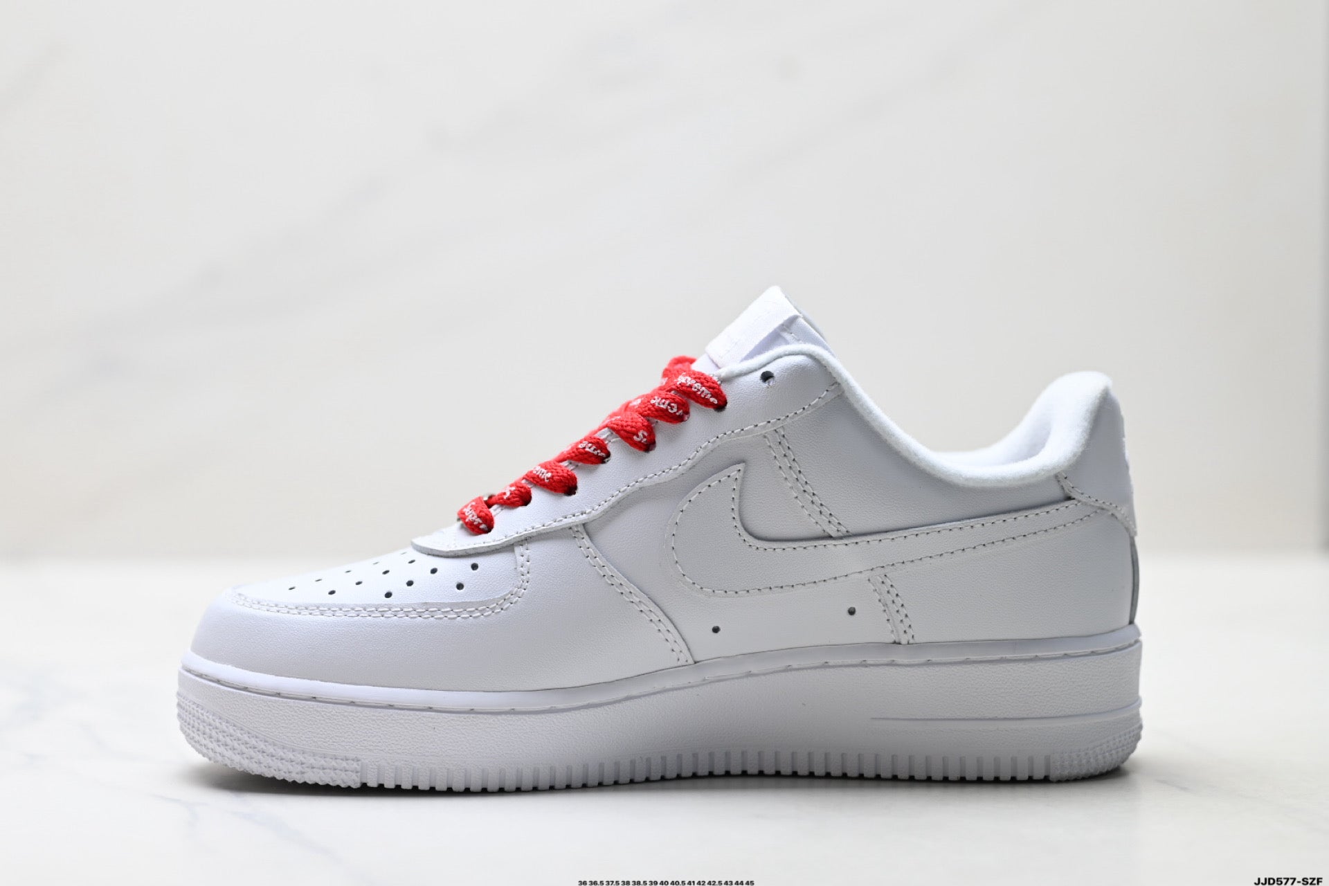 NIKE AIR FORCE 1 '07 LOW-TOP CASUAL SNEAKERS – WHITE/RED