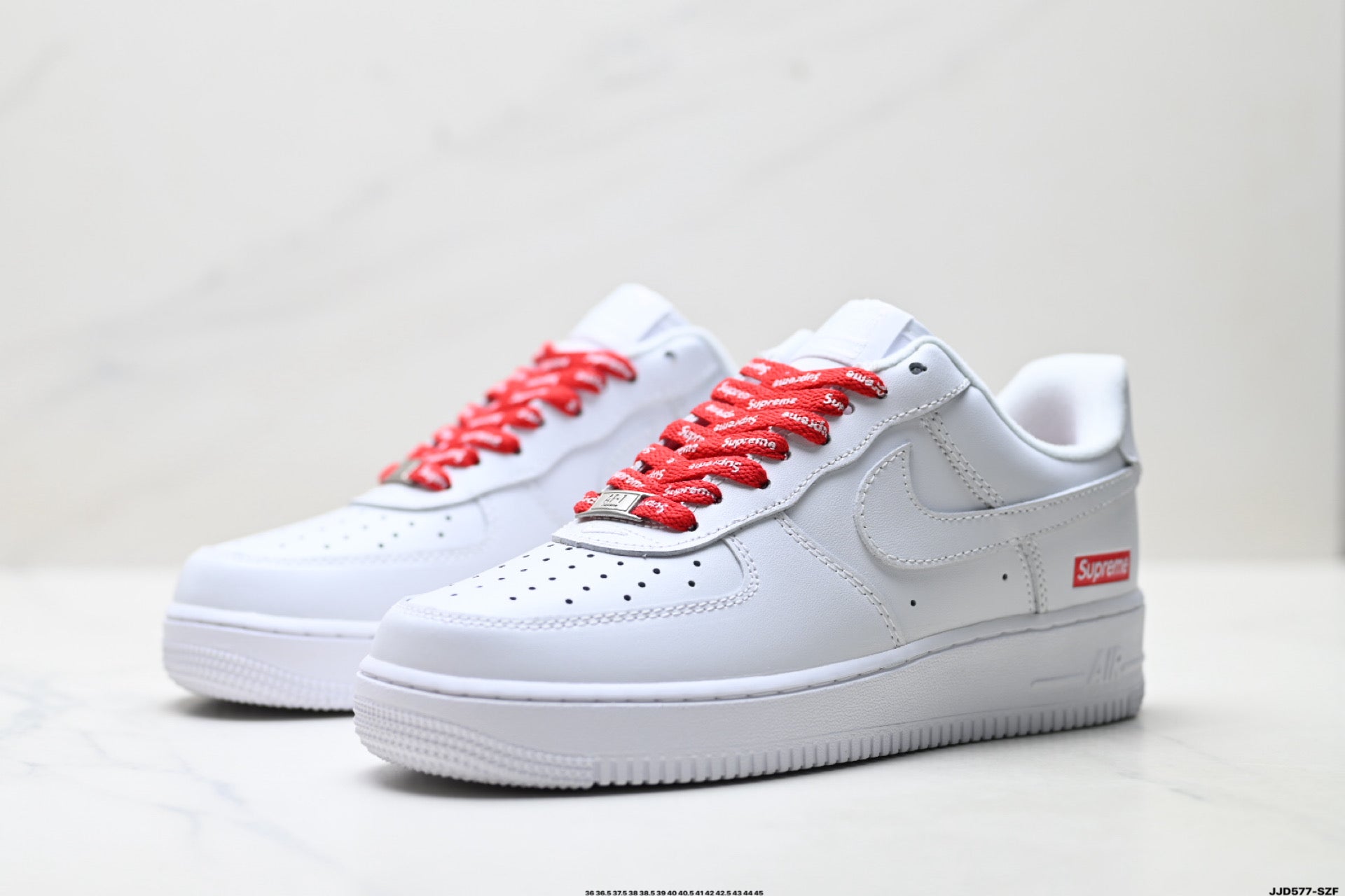 NIKE AIR FORCE 1 '07 LOW-TOP CASUAL SNEAKERS – WHITE/RED