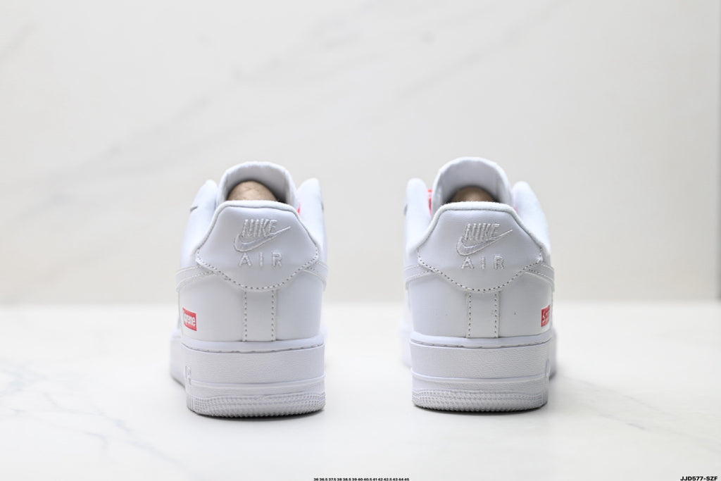 NIKE AIR FORCE 1 '07 LOW-TOP CASUAL SNEAKERS – WHITE/RED