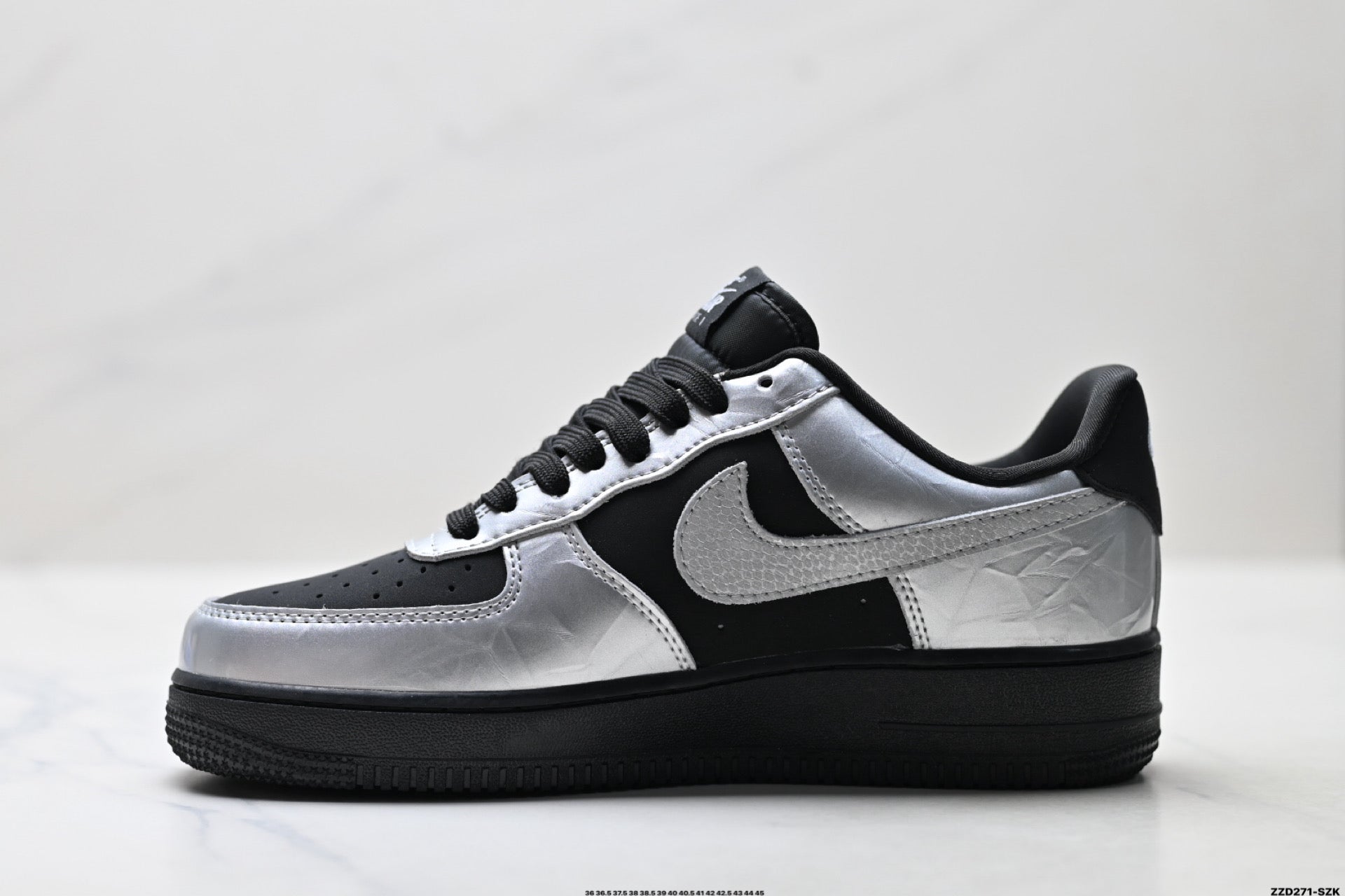 Nike Air Force 1 '07 LV8 Low-Top Sneakers – Metallic Silver/Black