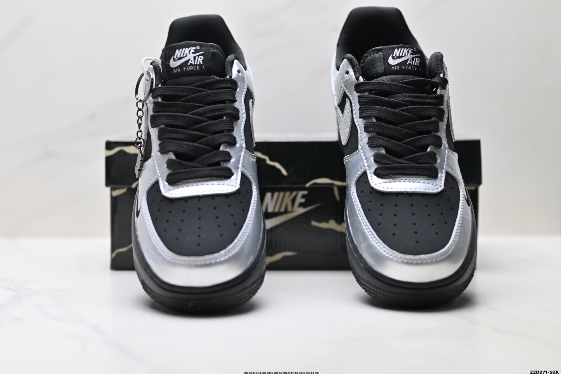 Nike Air Force 1 '07 LV8 Low-Top Sneakers – Metallic Silver/Black