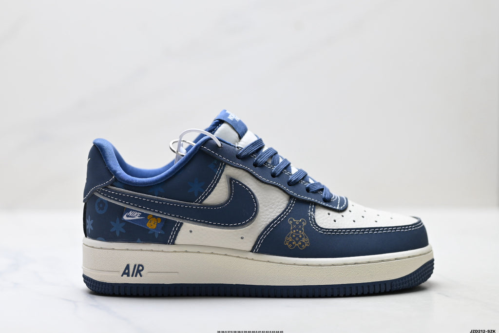 Nike Air Force 1 '07 LV8 Graphic Low-Top Sneakers – Navy/White