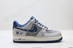Nike Air Force 1 '07 LV8 Graphic Low-Top Sneakers – Grey/Navy