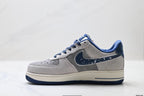 Nike Air Force 1 '07 LV8 Graphic Low-Top Sneakers – Grey/Navy