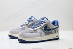 Nike Air Force 1 '07 LV8 Graphic Low-Top Sneakers – Grey/Navy