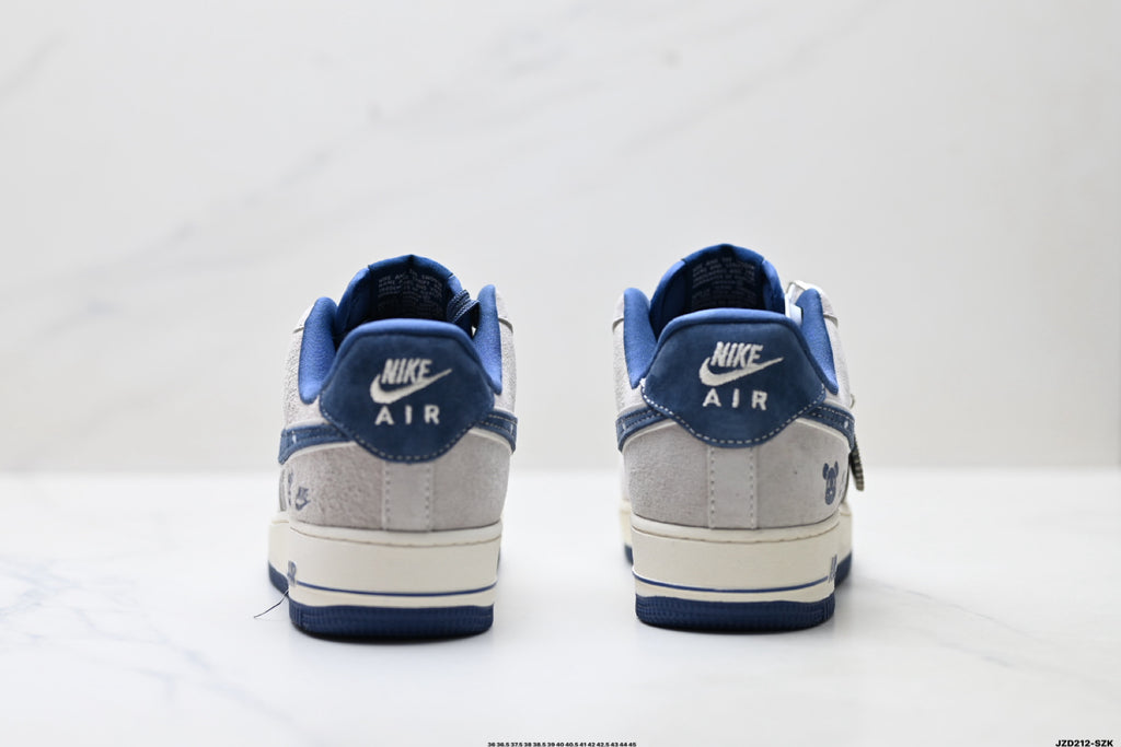 Nike Air Force 1 '07 LV8 Graphic Low-Top Sneakers – Grey/Navy