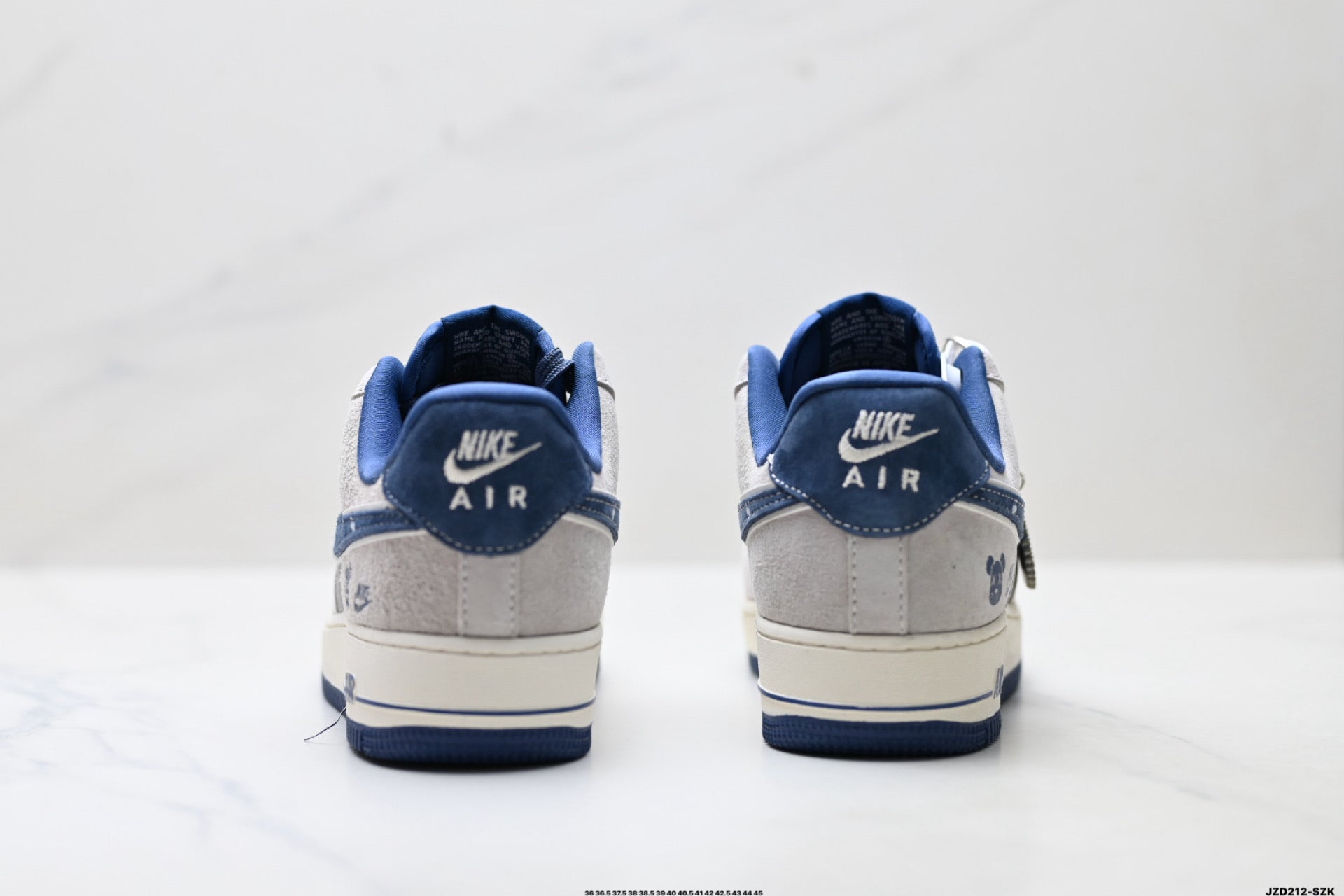 Nike Air Force 1 '07 LV8 Graphic Low-Top Sneakers – Grey/Navy