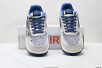 Nike Air Force 1 '07 LV8 Graphic Low-Top Sneakers – Grey/Navy