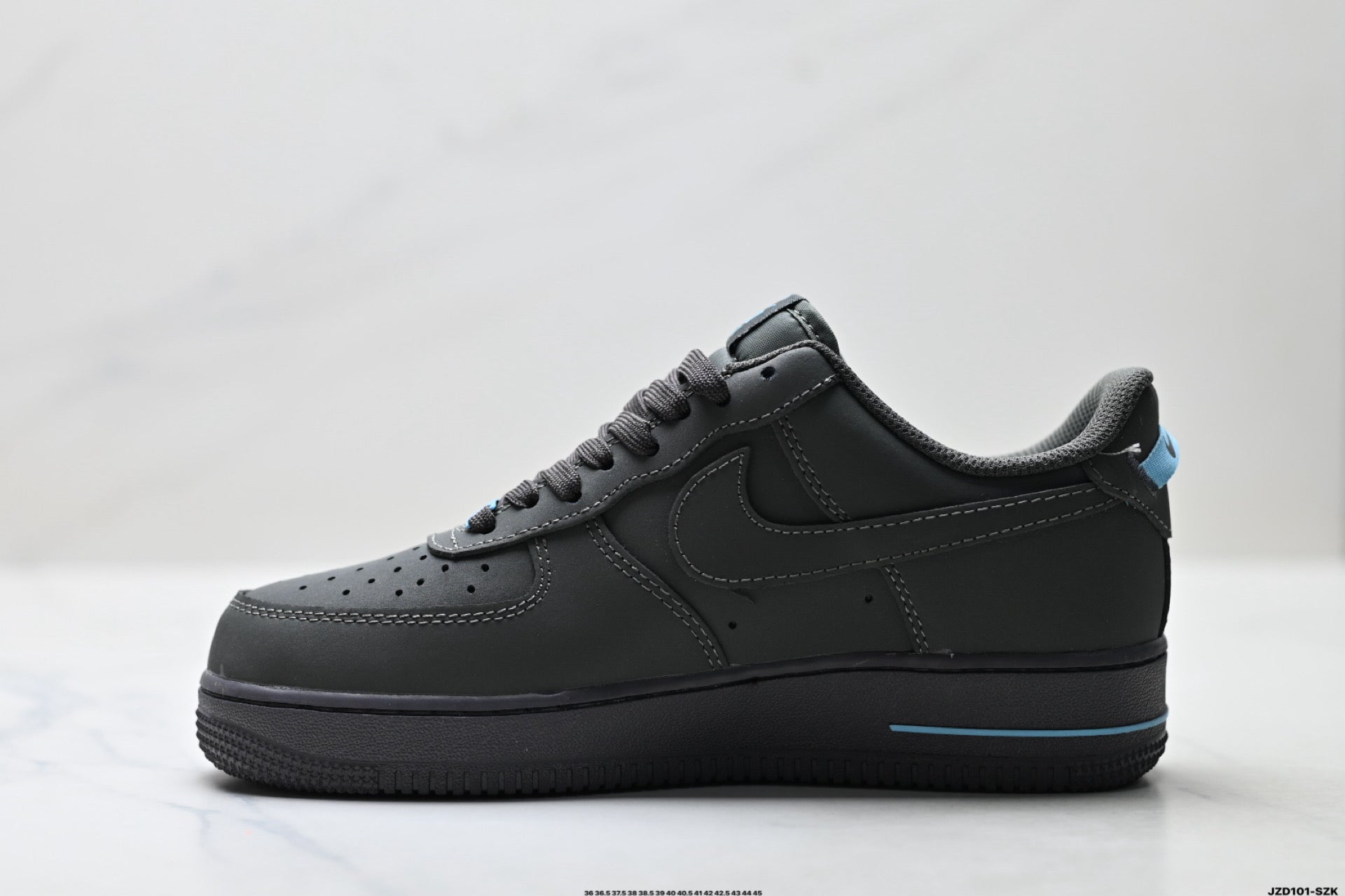 Nike Air Force 1 '07 LV8 Low-Top Sneakers – Black/Light Blue