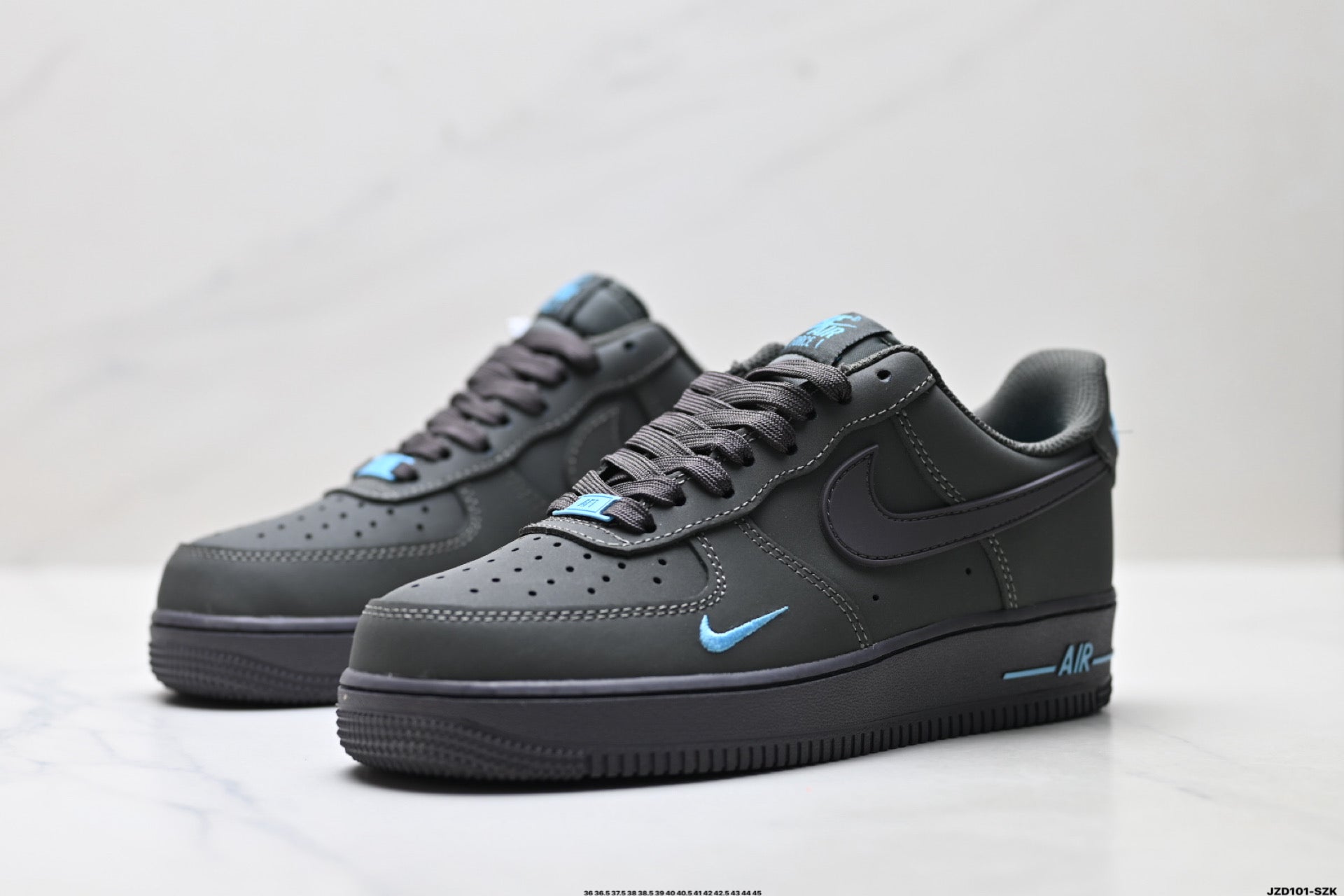 Nike Air Force 1 '07 LV8 Low-Top Sneakers – Black/Light Blue