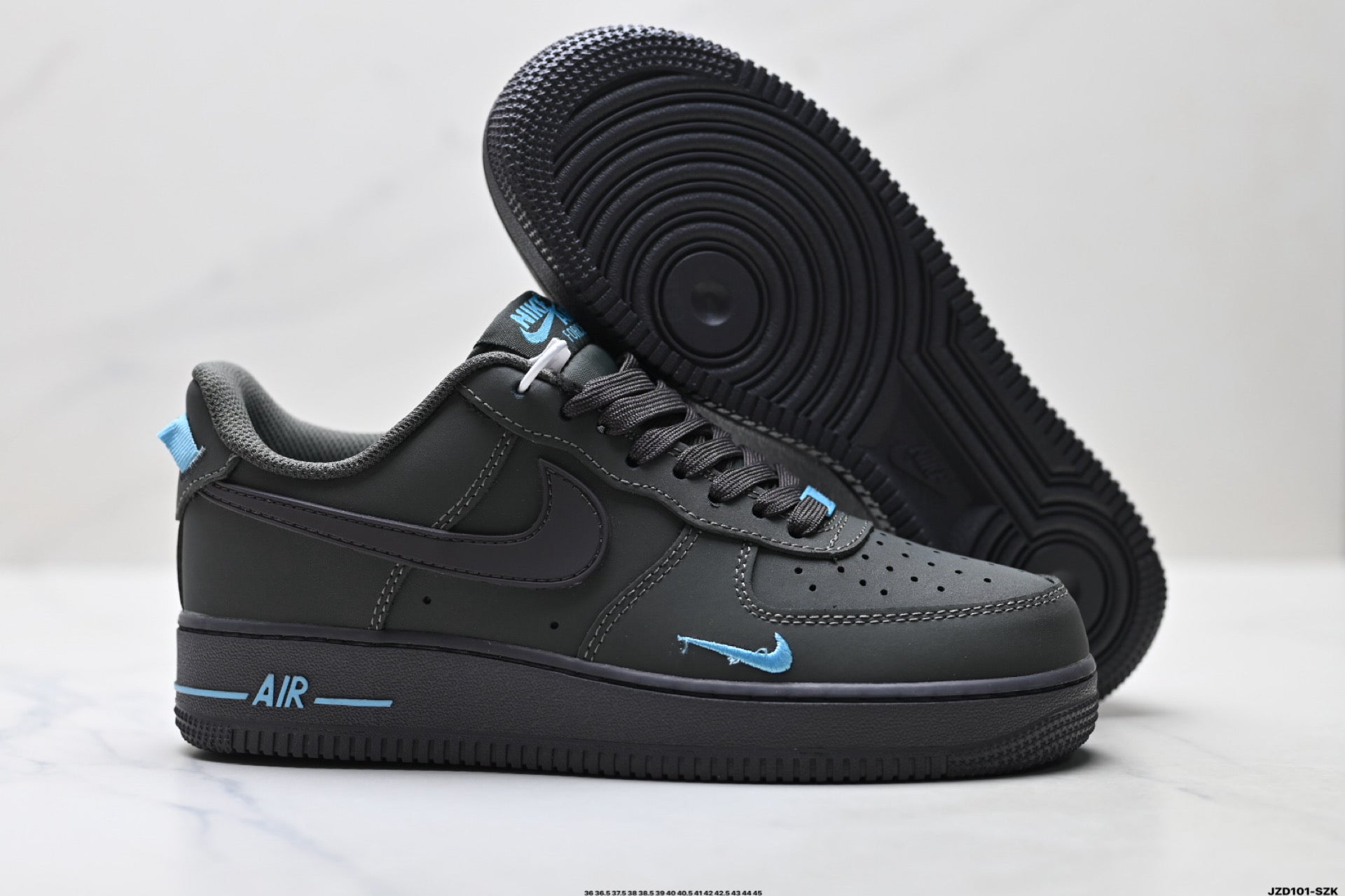 Nike Air Force 1 '07 LV8 Low-Top Sneakers – Black/Light Blue