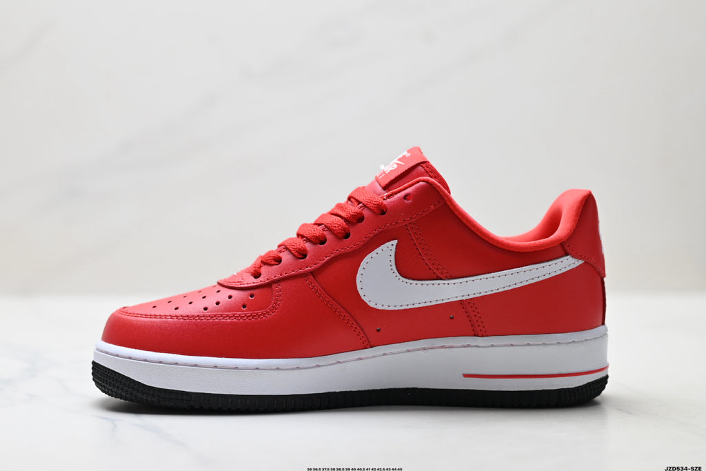 Nike Air Force 1 '07 LV8 Bear Graphic Low-Top Sneakers – Red/White