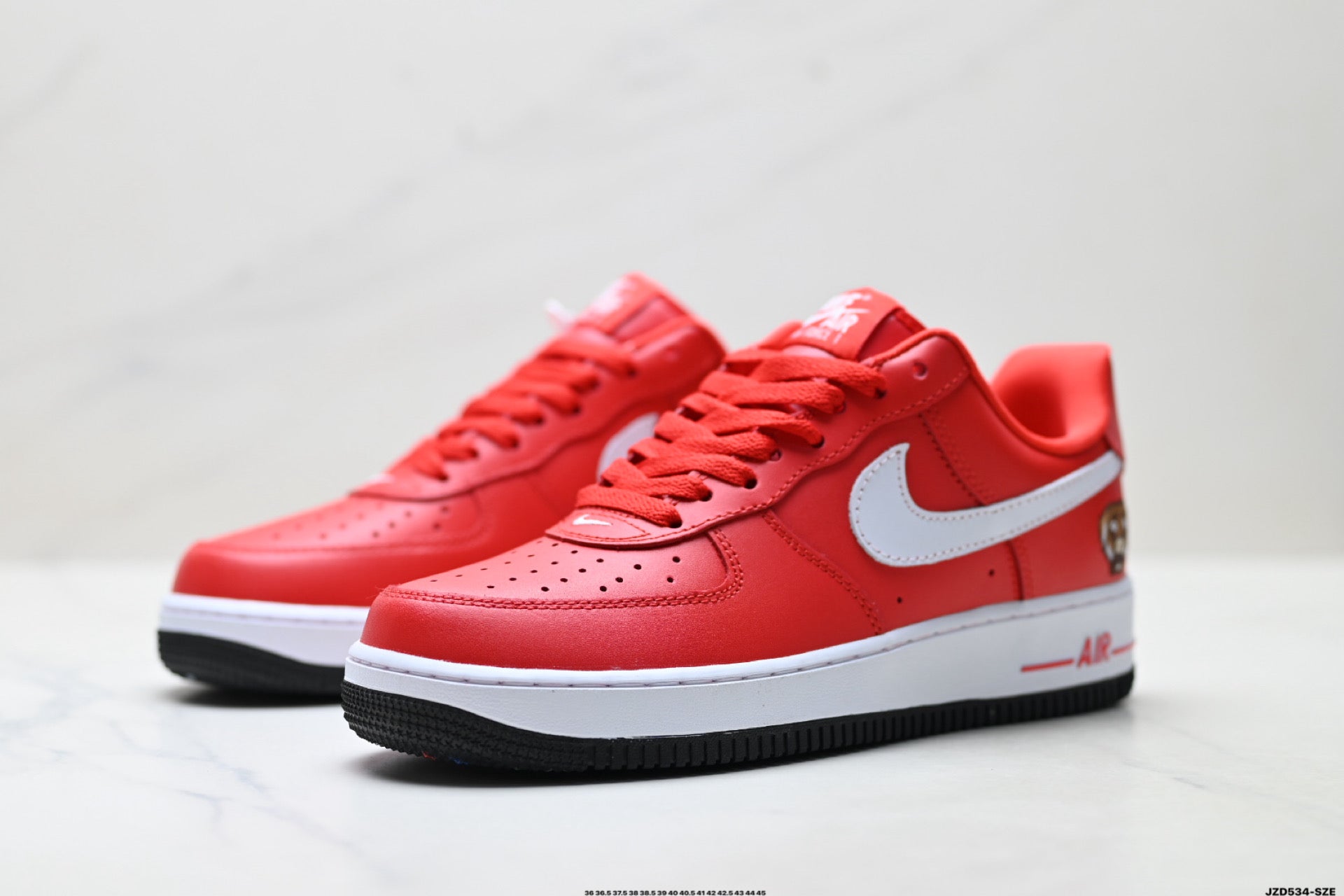 Nike Air Force 1 '07 LV8 Bear Graphic Low-Top Sneakers – Red/White