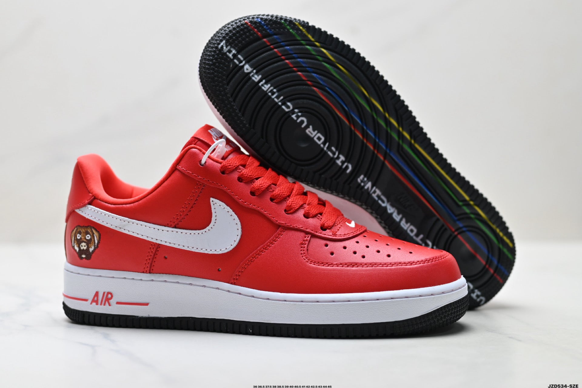 Nike Air Force 1 '07 LV8 Bear Graphic Low-Top Sneakers – Red/White